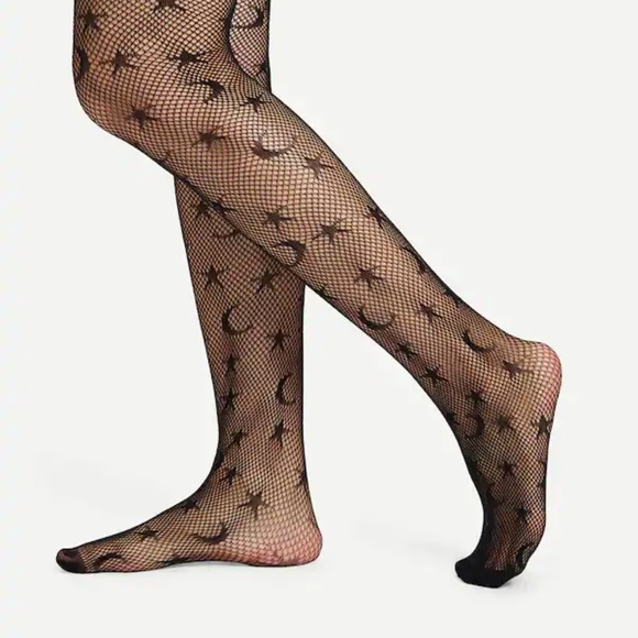 Accessories - 2 for $15--Star & Moon Fishnet Tights